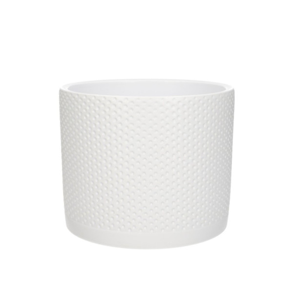 Ceramics Ewi dot pot d15.5*13cm white vase L