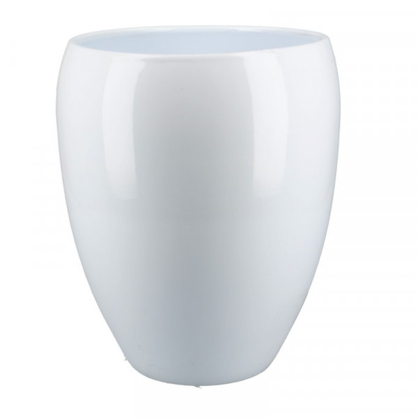 Ceramics Bowl Vase d17*23.5cm - White Vase