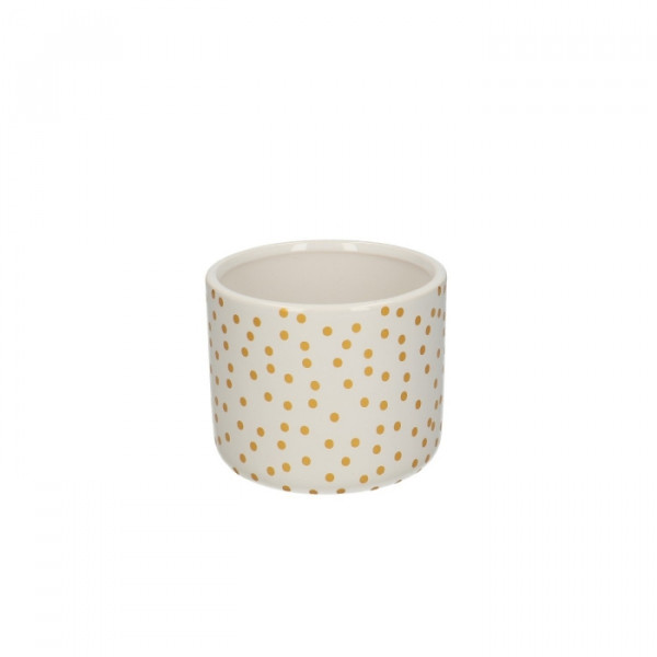 Ceramics Dots pot d10*8.5cm - Curry Vase